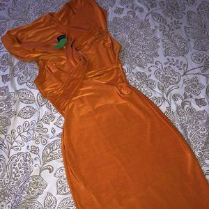 Orange Midi Dress